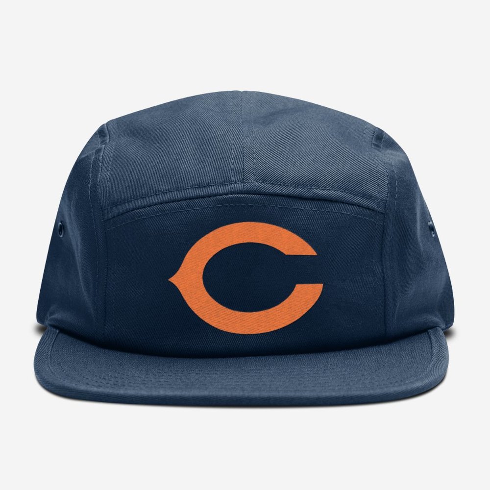 NEW Chicago Bears 1962 C Logo 5 Panel Camper Strapback Hat NAVY